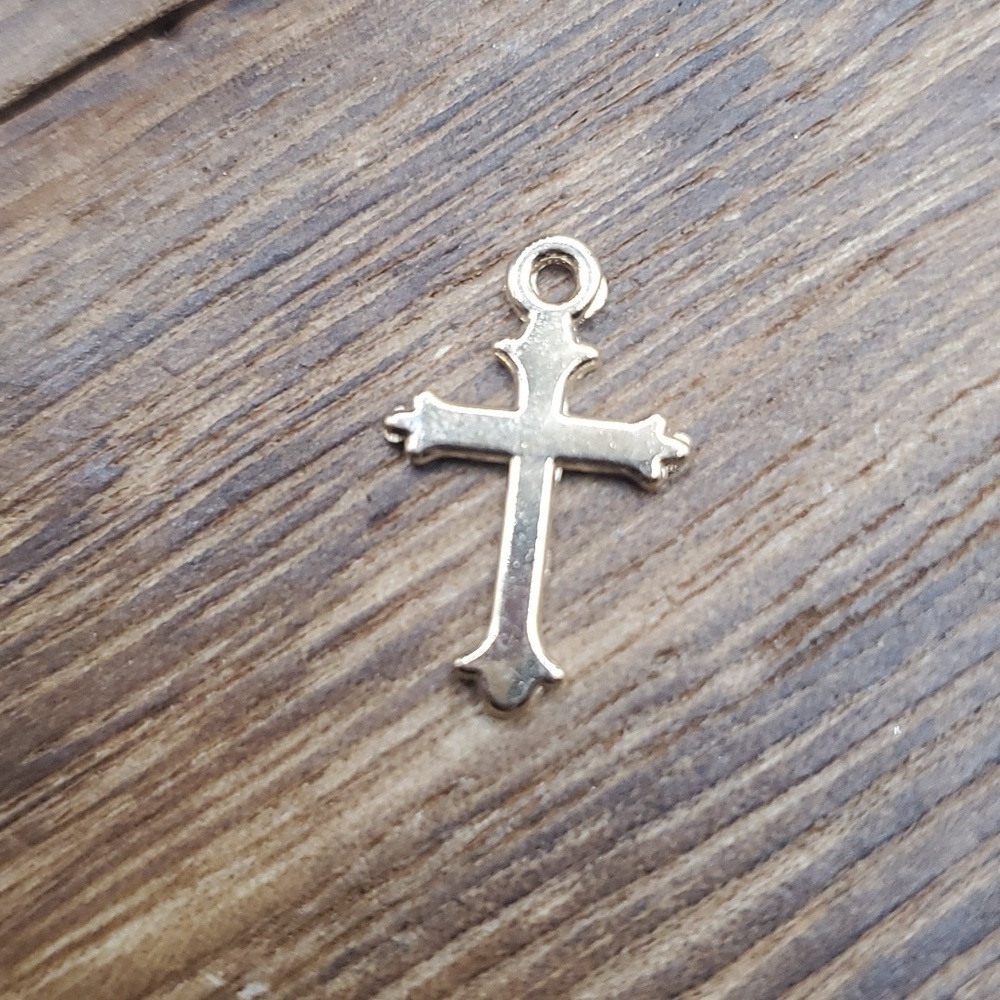 Vermeil cross pendant charm P106‎